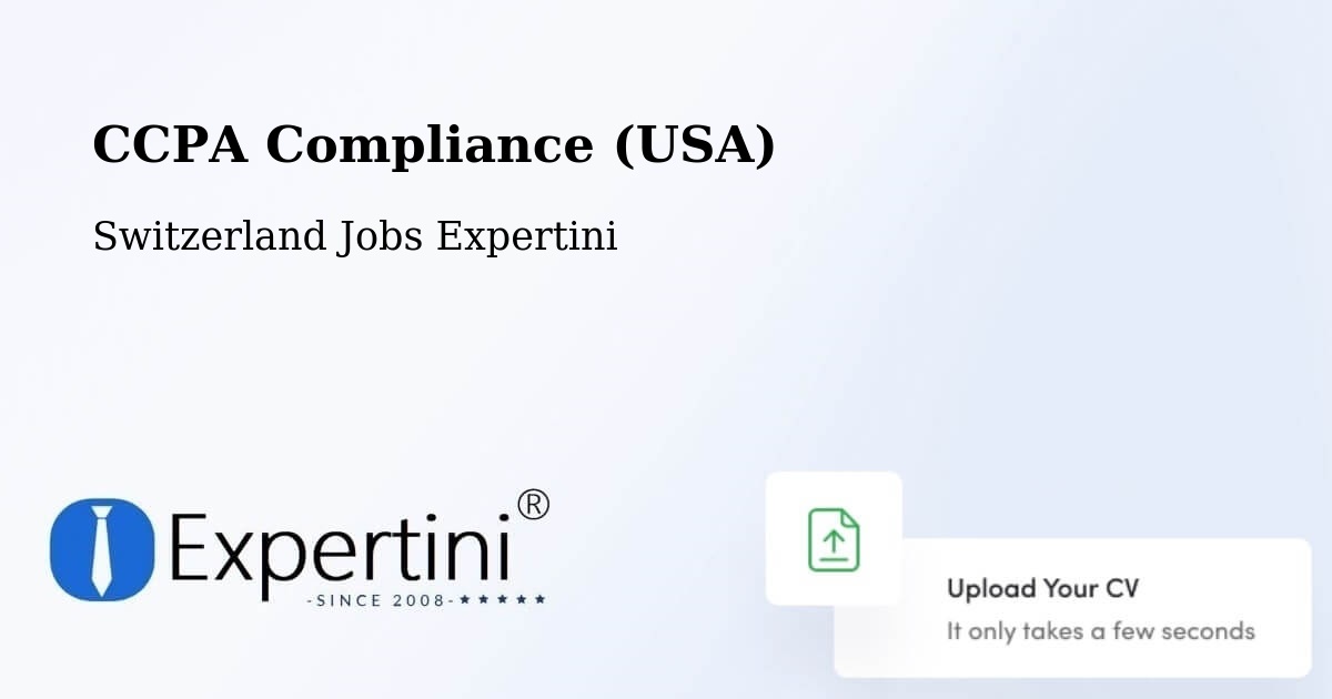 CCPA Privacy Rights & Compliance Notice – Bubikon - Switzerland Jobs Expertini